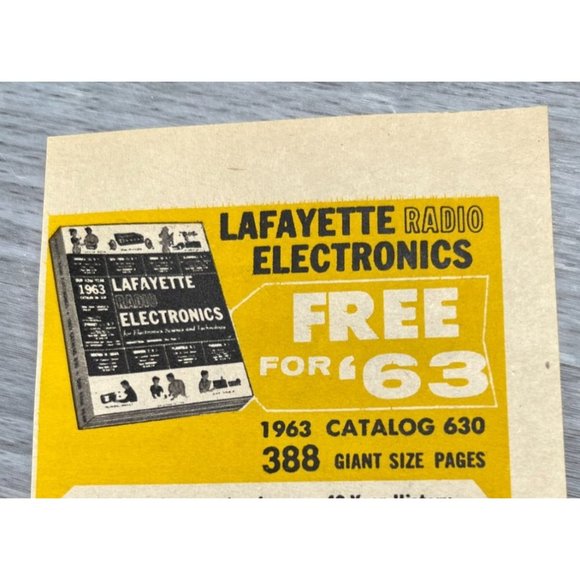 Art Vintage 1963 Print Ad Lafayette Radio Electronics Giant Size